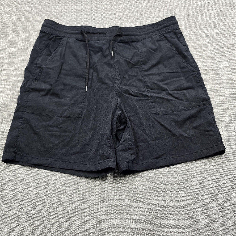 DU/ER Shorts Mens 34 Black Cargo Elastic Waist Breathable Lightweight 5 Inseam